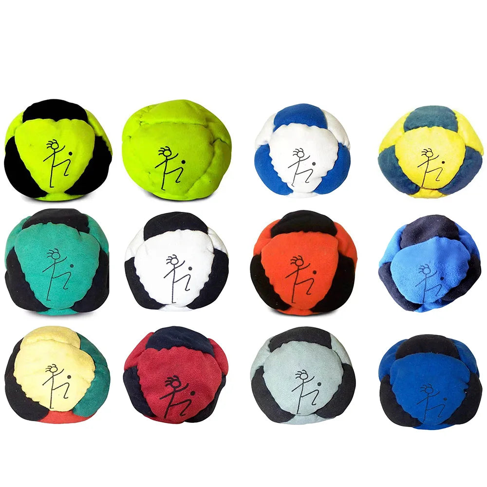 Hand-Made World Foot Bag, DirtBag Hacky Sack Assorted Foot Bag Footbag Sand Filled for Adults, Juggling Balls for Party &Training